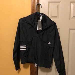 NWT Black Adidas Windbreaker